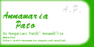 annamaria pato business card